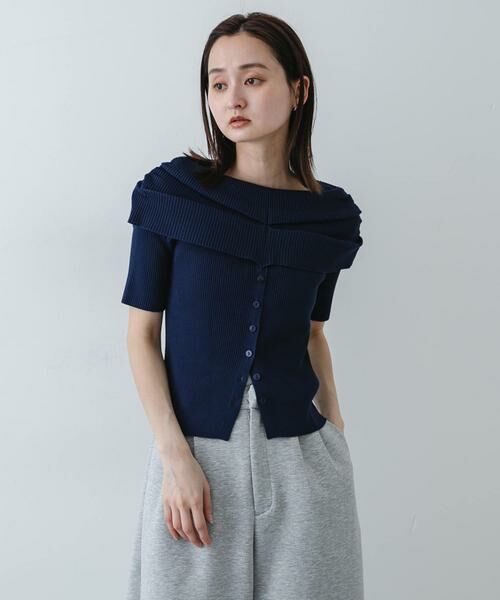 SENSE OF PLACE by URBAN RESEARCH / センスオブプレイス バイ アーバンリサーチ ニット・セーター | 『洗濯可』オフショルリブセーター(半袖) | 詳細8