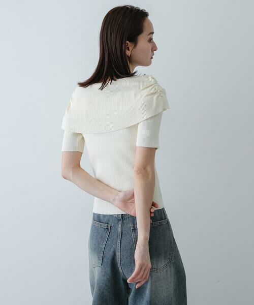 SENSE OF PLACE by URBAN RESEARCH / センスオブプレイス バイ アーバンリサーチ ニット・セーター | 『洗濯可』オフショルリブセーター(半袖) | 詳細19
