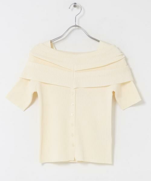 SENSE OF PLACE by URBAN RESEARCH / センスオブプレイス バイ アーバンリサーチ ニット・セーター | 『洗濯可』オフショルリブセーター(半袖) | 詳細22