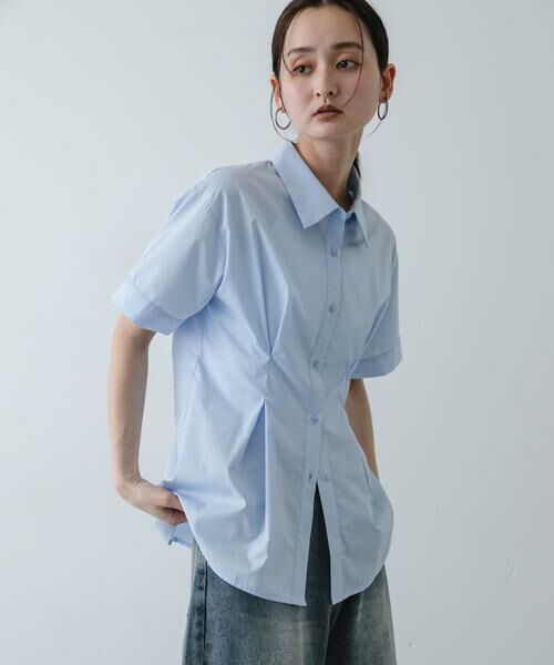 SENSE OF PLACE by URBAN RESEARCH / センスオブプレイス バイ アーバンリサーチ シャツ・ブラウス | 『イージーケア』ウエストタックハーフスリーブシャツ | 詳細1