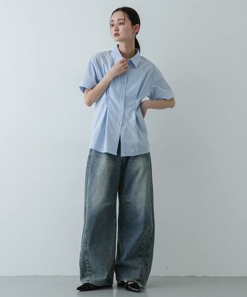 SENSE OF PLACE by URBAN RESEARCH / センスオブプレイス バイ アーバンリサーチ シャツ・ブラウス | 『イージーケア』ウエストタックハーフスリーブシャツ | 詳細4