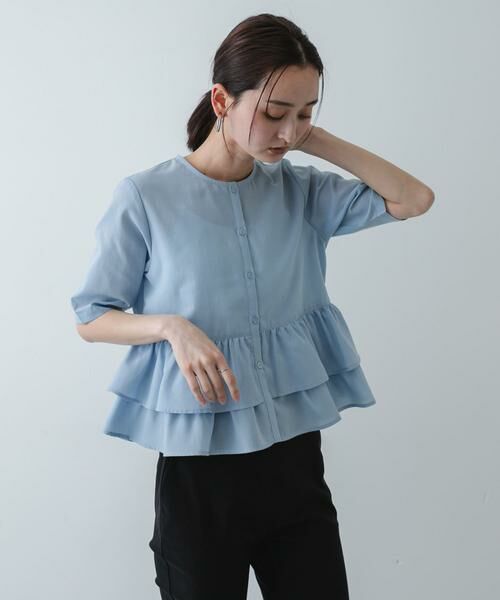 SENSE OF PLACE by URBAN RESEARCH / センスオブプレイス バイ アーバンリサーチ シャツ・ブラウス | フリルペプラムブラウス | 詳細1