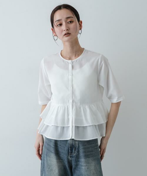 SENSE OF PLACE by URBAN RESEARCH / センスオブプレイス バイ アーバンリサーチ シャツ・ブラウス | フリルペプラムブラウス | 詳細14