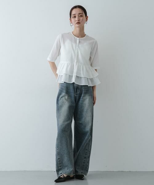 SENSE OF PLACE by URBAN RESEARCH / センスオブプレイス バイ アーバンリサーチ シャツ・ブラウス | フリルペプラムブラウス | 詳細16