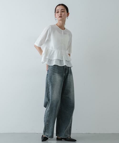 SENSE OF PLACE by URBAN RESEARCH / センスオブプレイス バイ アーバンリサーチ シャツ・ブラウス | フリルペプラムブラウス | 詳細17
