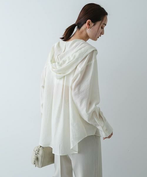 SENSE OF PLACE by URBAN RESEARCH / センスオブプレイス バイ アーバンリサーチ シャツ・ブラウス | シアーフーディシャツ | 詳細4