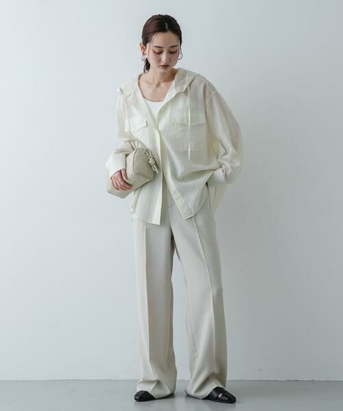 SENSE OF PLACE by URBAN RESEARCH / センスオブプレイス バイ アーバンリサーチ シャツ・ブラウス | シアーフーディシャツ | 詳細5