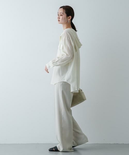 SENSE OF PLACE by URBAN RESEARCH / センスオブプレイス バイ アーバンリサーチ シャツ・ブラウス | シアーフーディシャツ | 詳細7