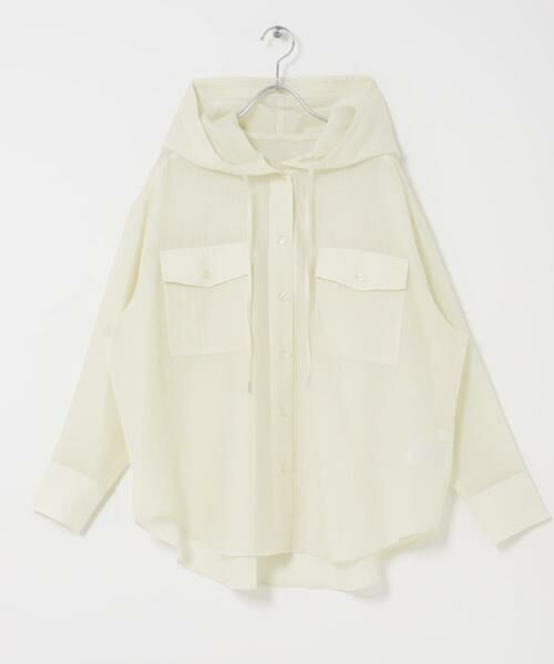 SENSE OF PLACE by URBAN RESEARCH / センスオブプレイス バイ アーバンリサーチ シャツ・ブラウス | シアーフーディシャツ | 詳細8