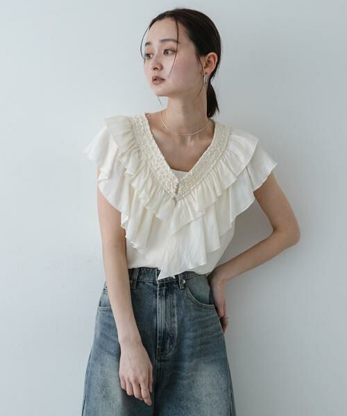 SENSE OF PLACE by URBAN RESEARCH / センスオブプレイス バイ アーバンリサーチ シャツ・ブラウス | ヨウリュウフリルブラウス | 詳細10