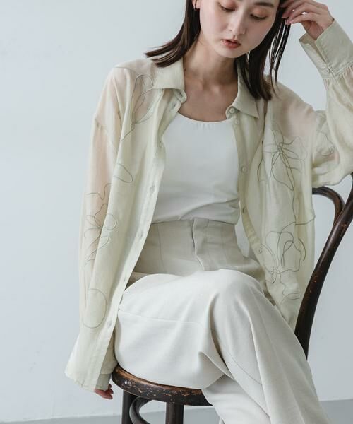 SENSE OF PLACE by URBAN RESEARCH / センスオブプレイス バイ アーバンリサーチ シャツ・ブラウス | シシュウシアーシャツ（ベージュ）