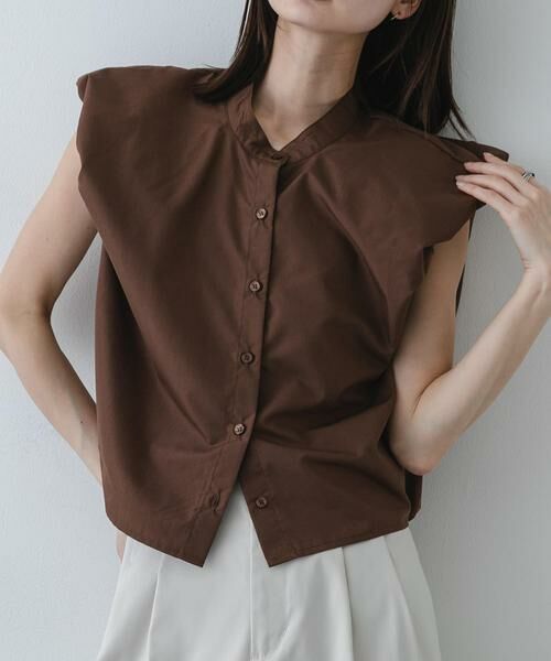 SENSE OF PLACE by URBAN RESEARCH / センスオブプレイス バイ アーバンリサーチ シャツ・ブラウス | ブロードパフショルダーブラウス（ブラウン）