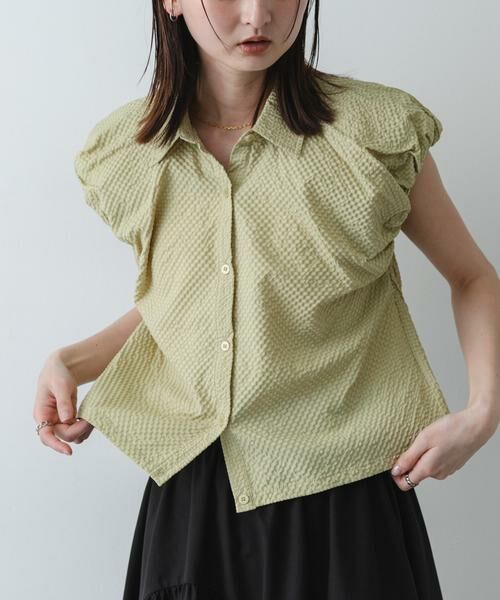 SENSE OF PLACE by URBAN RESEARCH / センスオブプレイス バイ アーバンリサーチ シャツ・ブラウス | シアーサッカーバルーンスリーブシャツ（イエロー）