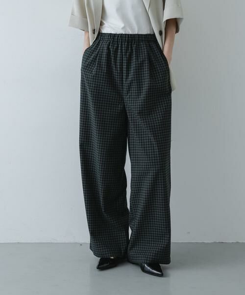 SENSE OF PLACE by URBAN RESEARCH / センスオブプレイス バイ アーバンリサーチ その他パンツ | チェックイージーパンツ（ブラック系その他）
