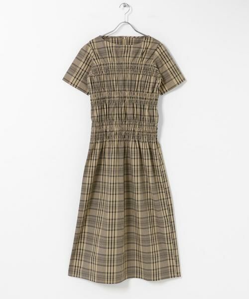SENSE OF PLACE by URBAN RESEARCH / センスオブプレイス バイ アーバンリサーチ ワンピース | チェックシャーリングワンピース（ベージュ系その他）