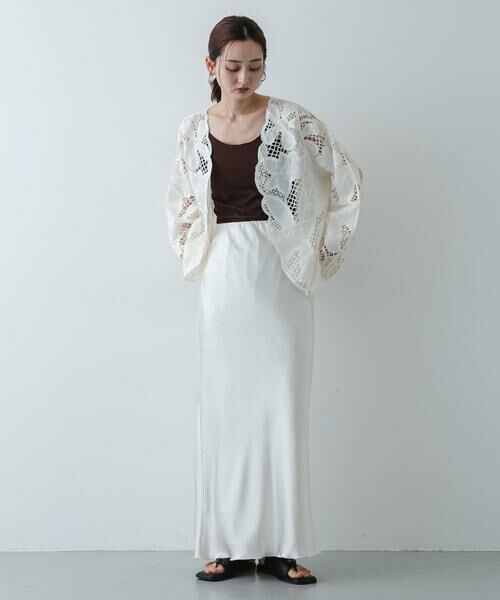 SENSE OF PLACE by URBAN RESEARCH / センスオブプレイス バイ アーバンリサーチ ノーカラージャケット | ノーカラーレースジャケット | 詳細5