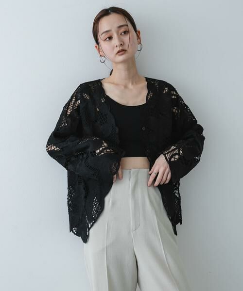 SENSE OF PLACE by URBAN RESEARCH / センスオブプレイス バイ アーバンリサーチ ノーカラージャケット | ノーカラーレースジャケット | 詳細9