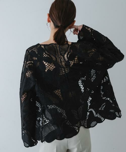 SENSE OF PLACE by URBAN RESEARCH / センスオブプレイス バイ アーバンリサーチ ノーカラージャケット | ノーカラーレースジャケット | 詳細10