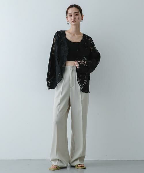 SENSE OF PLACE by URBAN RESEARCH / センスオブプレイス バイ アーバンリサーチ ノーカラージャケット | ノーカラーレースジャケット | 詳細11