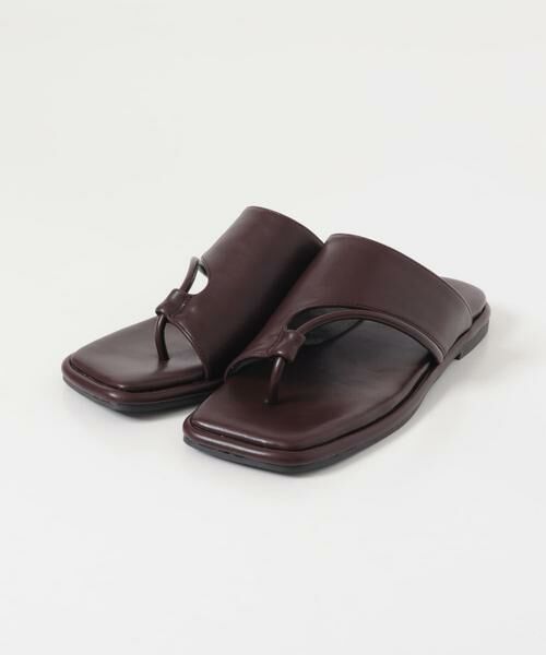 SENSE OF PLACE by URBAN RESEARCH / センスオブプレイス バイ アーバンリサーチ サンダル | スクエアトゥトングサンダル（ブラウン）