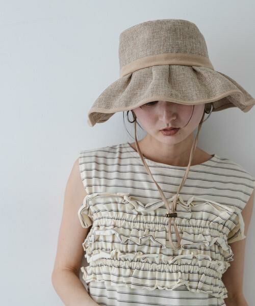 SENSE OF PLACE by URBAN RESEARCH / センスオブプレイス バイ アーバンリサーチ ハット | ジュートライクフリルハット（ベージュ）