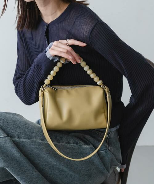 SENSE OF PLACE by URBAN RESEARCH / センスオブプレイス バイ アーバンリサーチ ショルダーバッグ | ビーズハンドルバッグ（ベージュ）