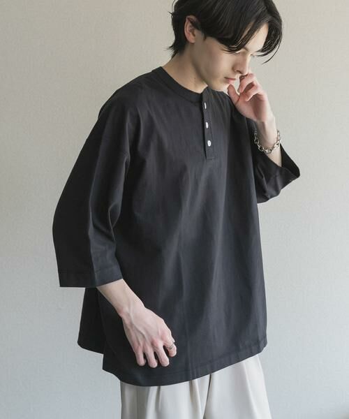 SENSE OF PLACE by URBAN RESEARCH / センスオブプレイス バイ アーバンリサーチ Tシャツ | 『別注』Healthknit×SENSE OF PLACE　ヘンリーネックTシャツ | 詳細3