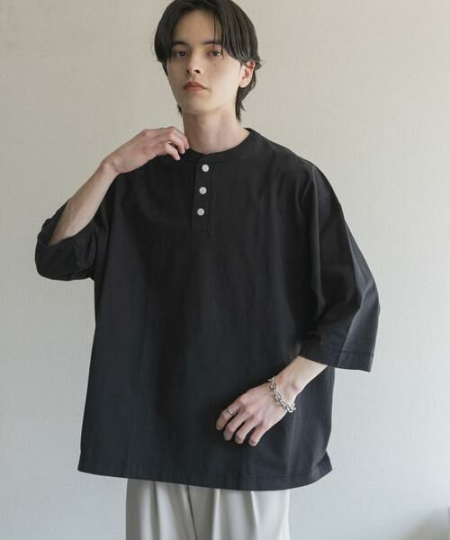 SENSE OF PLACE by URBAN RESEARCH / センスオブプレイス バイ アーバンリサーチ Tシャツ | 『別注』Healthknit×SENSE OF PLACE　ヘンリーネックTシャツ | 詳細4