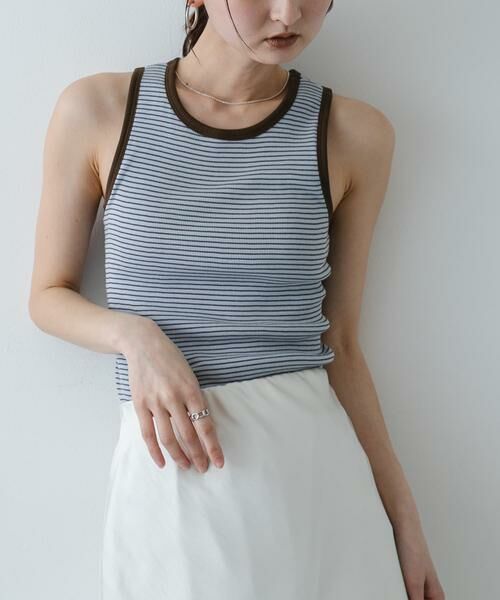 SENSE OF PLACE by URBAN RESEARCH / センスオブプレイス バイ アーバンリサーチ タンクトップ | 『別注』Healthknit×SENSE OF PLACE ボーダータンクトップ | 詳細7