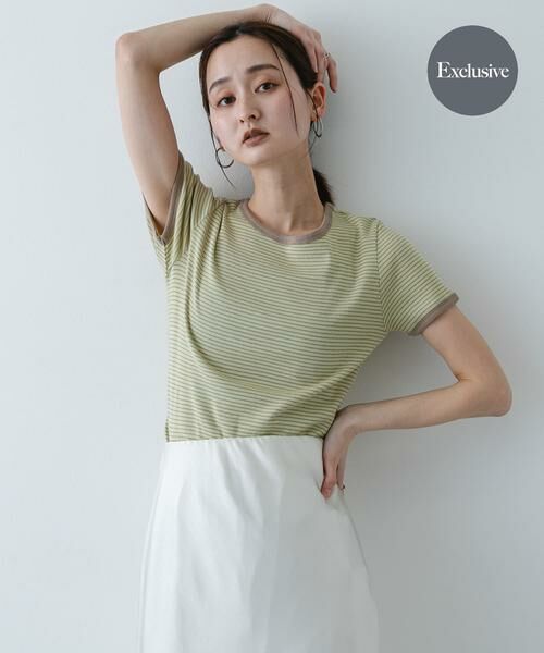 SENSE OF PLACE by URBAN RESEARCH / センスオブプレイス バイ アーバンリサーチ Tシャツ | 『別注』Healthknit×SENSE OF PLACE ボーダーTシャツ（イエロー系その他）