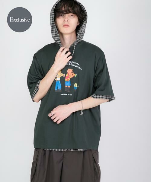 SENSE OF PLACE by URBAN RESEARCH / センスオブプレイス バイ アーバンリサーチ Tシャツ | 『別注』OATSIDE×SENSE OF PLACE　グラフィックTシャツA（グリーン）