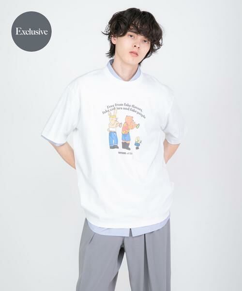 SENSE OF PLACE by URBAN RESEARCH / センスオブプレイス バイ アーバンリサーチ Tシャツ | 『別注』OATSIDE×SENSE OF PLACE　グラフィックTシャツA（ホワイト）