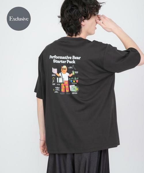 SENSE OF PLACE by URBAN RESEARCH / センスオブプレイス バイ アーバンリサーチ Tシャツ | 『別注』OATSIDE×SENSE OF PLACE　グラフィックTシャツB（チャコールグレー）