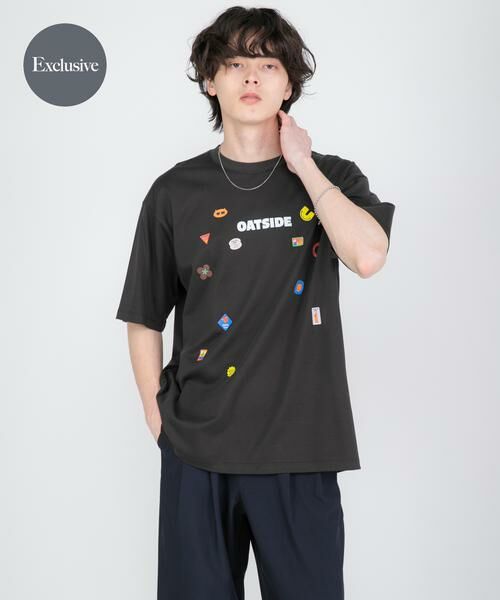 SENSE OF PLACE by URBAN RESEARCH / センスオブプレイス バイ アーバンリサーチ Tシャツ | 『別注』OATSIDE×SENSE OF PLACE　グラフィックTシャツC（チャコールグレー）