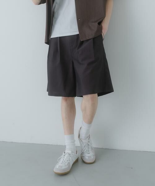 SENSE OF PLACE by URBAN RESEARCH / センスオブプレイス バイ アーバンリサーチ ショート・ハーフ・半端丈パンツ | ピンストライプワイドバギーショーツ | 詳細20