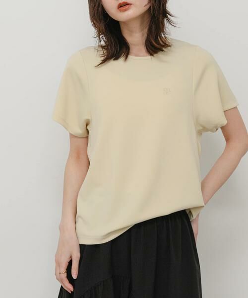 SENSE OF PLACE by URBAN RESEARCH / センスオブプレイス バイ アーバンリサーチ Tシャツ | 汗ジミ防止コクーンスリーブクルーネックTシャツ（ベージュ）