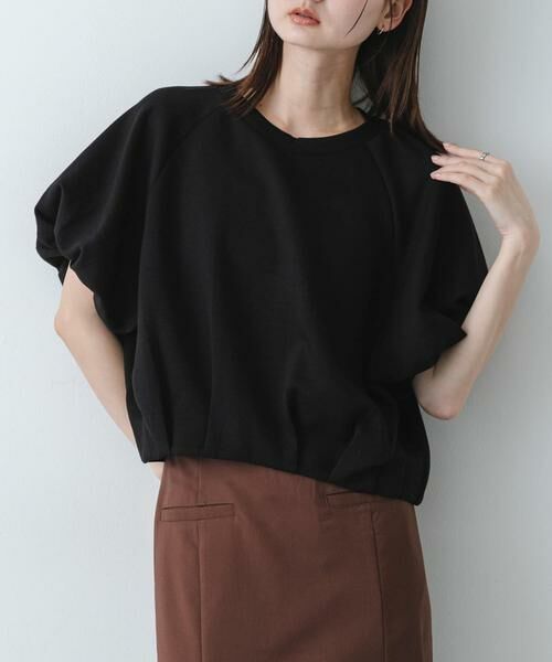 SENSE OF PLACE by URBAN RESEARCH / センスオブプレイス バイ アーバンリサーチ Tシャツ | 撥水コクーンカットトップ（ブラック）