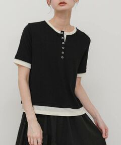 SENSE OF PLACE by URBAN RESEARCH / センスオブプレイス バイ アーバンリサーチ Tシャツ | ヘンリーネックレイヤードトップ(半袖)