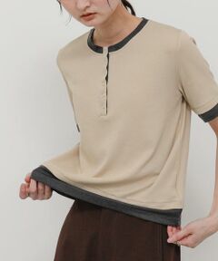 SENSE OF PLACE by URBAN RESEARCH / センスオブプレイス バイ アーバンリサーチ Tシャツ | ヘンリーネックレイヤードトップ(半袖)