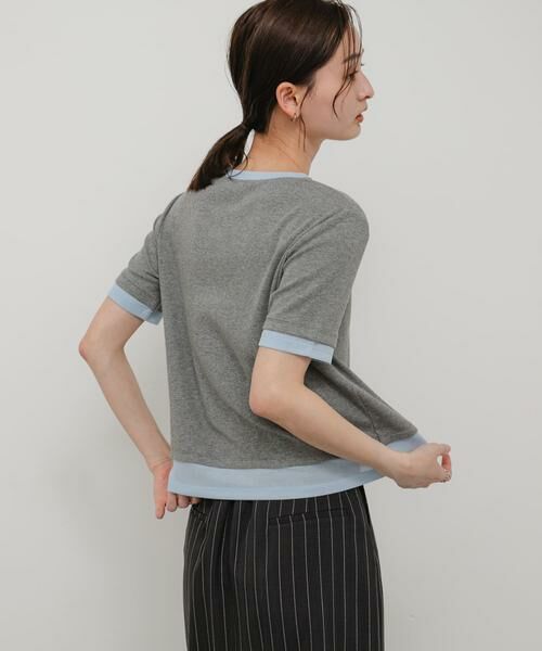 SENSE OF PLACE by URBAN RESEARCH / センスオブプレイス バイ アーバンリサーチ Tシャツ | ヘンリーネックレイヤードトップ(半袖) | 詳細9