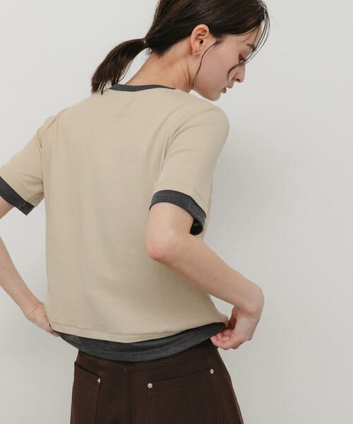 SENSE OF PLACE by URBAN RESEARCH / センスオブプレイス バイ アーバンリサーチ Tシャツ | ヘンリーネックレイヤードトップ(半袖) | 詳細19