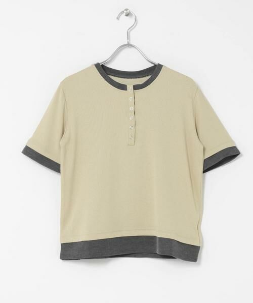 SENSE OF PLACE by URBAN RESEARCH / センスオブプレイス バイ アーバンリサーチ Tシャツ | ヘンリーネックレイヤードトップ(半袖) | 詳細22