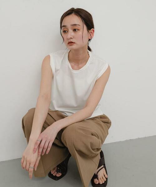 SENSE OF PLACE by URBAN RESEARCH / センスオブプレイス バイ アーバンリサーチ タンクトップ | 『汗ジミ防止』SKINProofノースリーブロールTシャツ | 詳細13