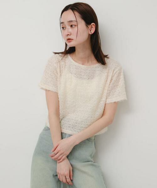 SENSE OF PLACE by URBAN RESEARCH / センスオブプレイス バイ アーバンリサーチ Tシャツ | レースフェザーカットトップ | 詳細2