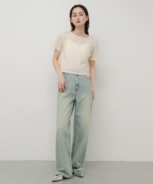 SENSE OF PLACE by URBAN RESEARCH / センスオブプレイス バイ アーバンリサーチ Tシャツ | レースフェザーカットトップ | 詳細4