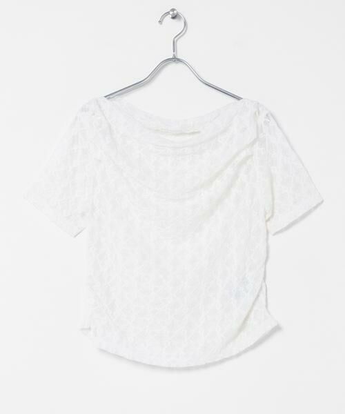 SENSE OF PLACE by URBAN RESEARCH / センスオブプレイス バイ アーバンリサーチ Tシャツ | レースドレープトップ（オフホワイト）