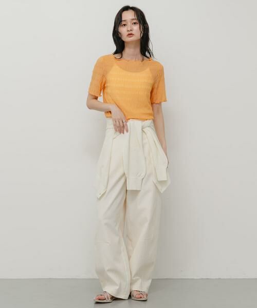 SENSE OF PLACE by URBAN RESEARCH / センスオブプレイス バイ アーバンリサーチ Tシャツ | シャーリングシアートップ(5分袖) | 詳細5