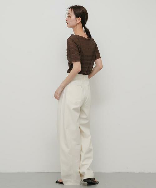 SENSE OF PLACE by URBAN RESEARCH / センスオブプレイス バイ アーバンリサーチ Tシャツ | シャーリングシアートップ(5分袖) | 詳細15