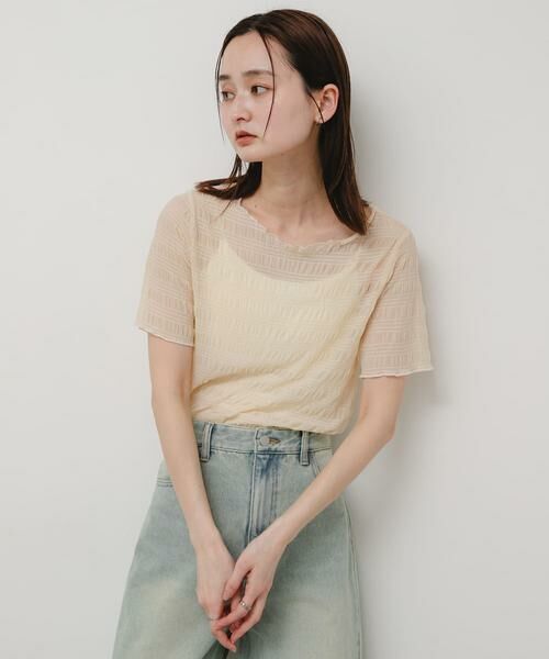SENSE OF PLACE by URBAN RESEARCH / センスオブプレイス バイ アーバンリサーチ Tシャツ | シャーリングシアートップ(5分袖) | 詳細8