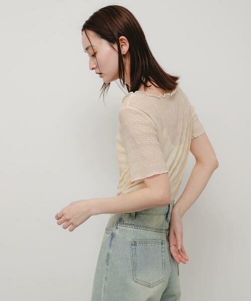 SENSE OF PLACE by URBAN RESEARCH / センスオブプレイス バイ アーバンリサーチ Tシャツ | シャーリングシアートップ(5分袖) | 詳細9